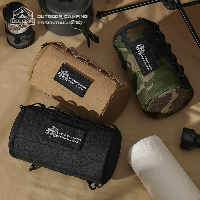 OCEGEAR Bolsa de armazenamento dobrável impermeável, Outdoor Survival Organizer Bag, Canister portátil de ferramentas de tecido piquenique