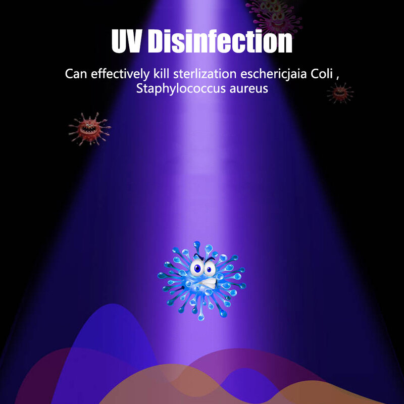 Senter Ultraviolet 365 nm kuat 60W, senter definisi tinggi kekuatan tinggi Ultraviolet dan jarak jauh sinar kelas profesional