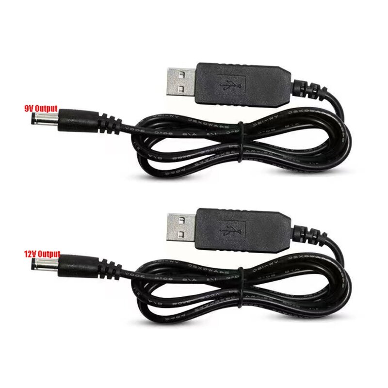 USB電源ケーブル,5vからdc12v 9v 24v 5.5x2.1mm,ステップアップ,電力変換器