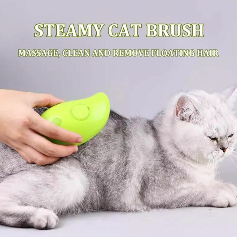 3 In1 Cat Steam Brush Durable Anti Flying Hair Pet Electric Spray Massage Comb Pet Hair Removal Comb