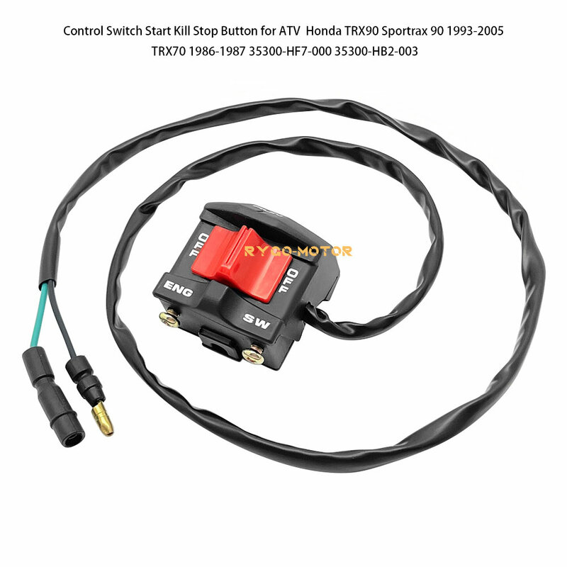 Переключатель управления, кнопка запуска и остановки для ATV Honda TRX90 Sportrax 90 1993-2005 TRX70 1986-1987 35300-HF7-000 35300-HB2-003