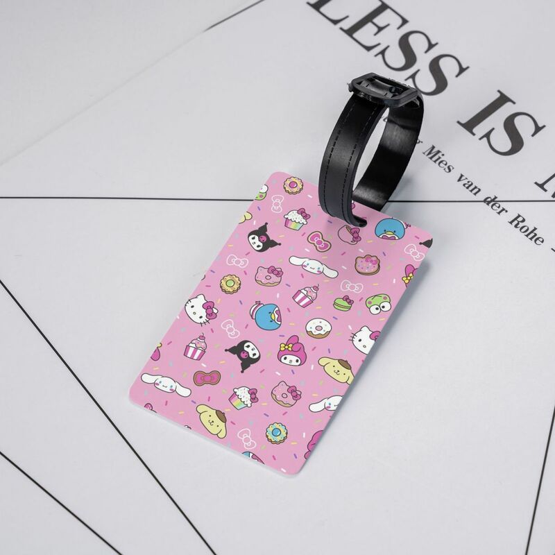 Hello Kitty Kuromi My Melody Tag bagasi koper kartun penutup privasi nama kartu ID