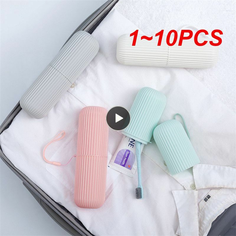 1~10PCS High Tightness Portable Toothbrush Cup Toothpaste Storage Case Travel Toiletries Storage Cup Toothpaste Holders Home