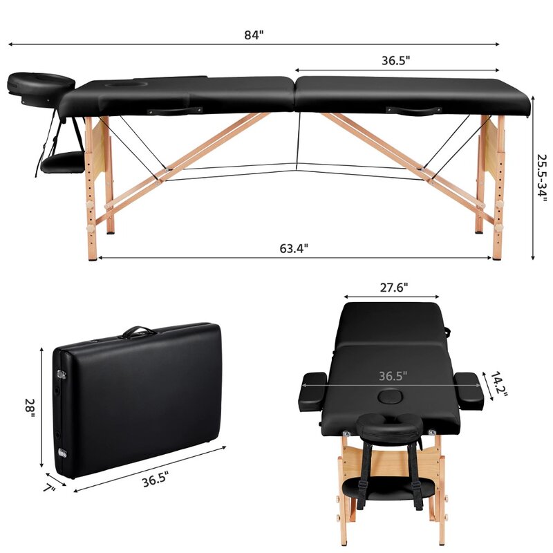 Lettino da massaggio lettino portatile per ciglia, largo 28 "per estensioni delle ciglia regolabile in altezza, lettino per lettino da salone