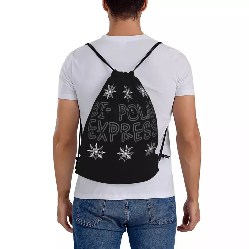 The Polar Express Backpacks Multi-function Portable Drawstring Bags Drawstring Bundle Pocket Sports Bag Book Bags For Travel