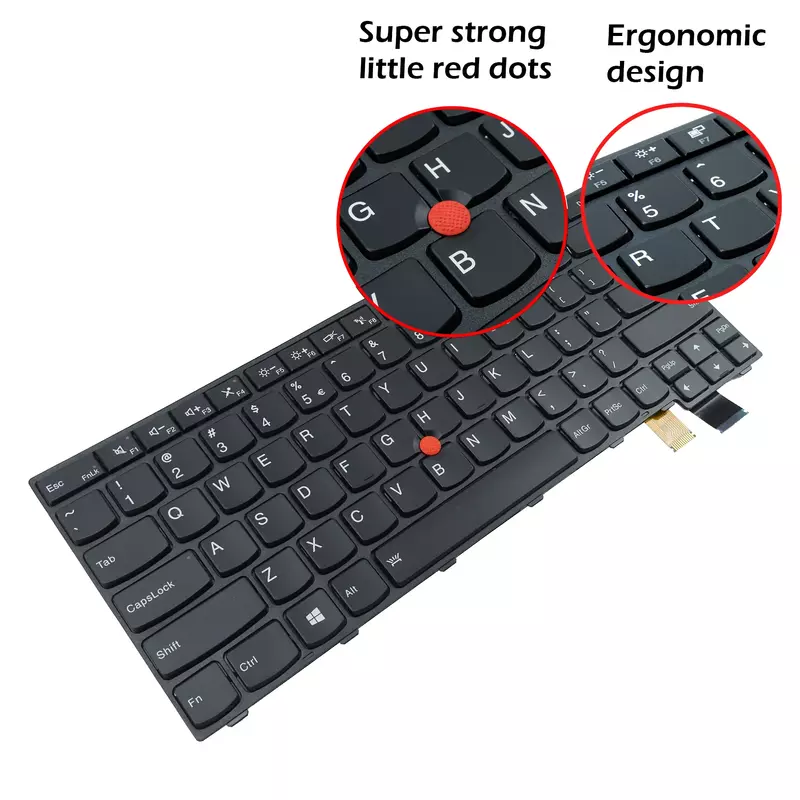 Keyboard pengganti Laptop untuk Lenovo ThinkPad T460S T470S S2 2ND GEN 13 00UR367 01ER881 US/BR/FR/KR/UK/PT/SP tata letak