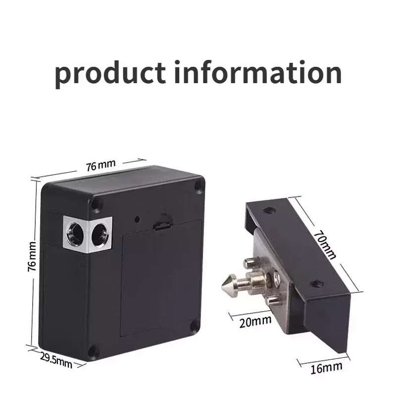 Kunci Pintu Kayu Pintar Tanpa Kunci Kunci Elektronik Tak Terlihat Kartu IC NFC TTlock Aplikasi Buka Kunci Kabinet Kunci Laci Furnitur Kunci Pintar