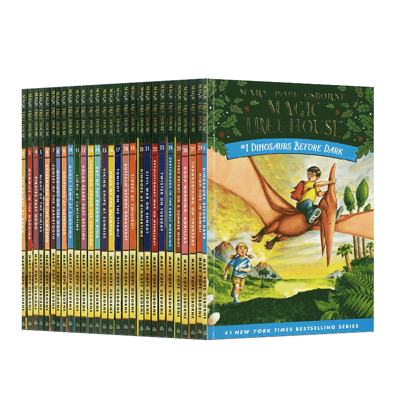 ماجيك تري هاوس الإنجليزية كتب القراءة للأطفال ، كتاب اللامنهجية ، جسر الفصل ، 1 مجموعة ، 28 كتب