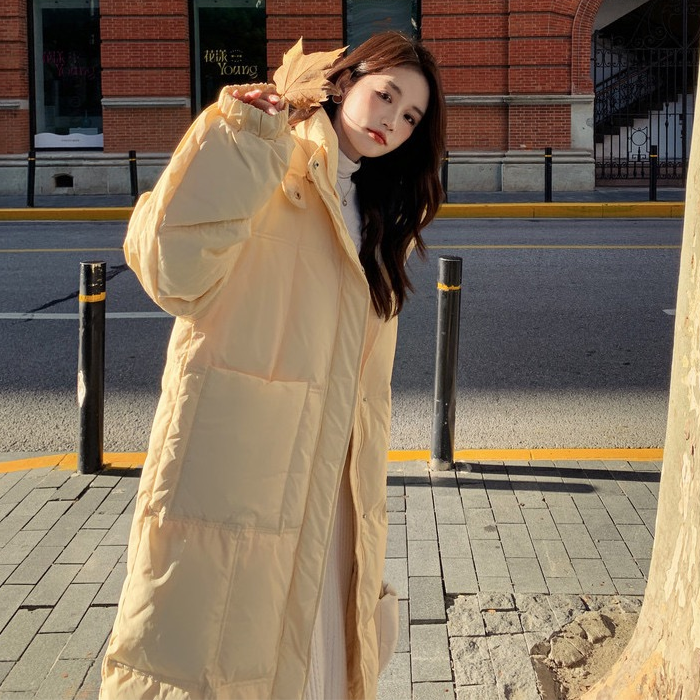 여성용 패딩 파카, 두껍고 따뜻한 화이트 덕 다운 코트 T592, 길어진 스타일리시 재킷, 2023 겨울 신상