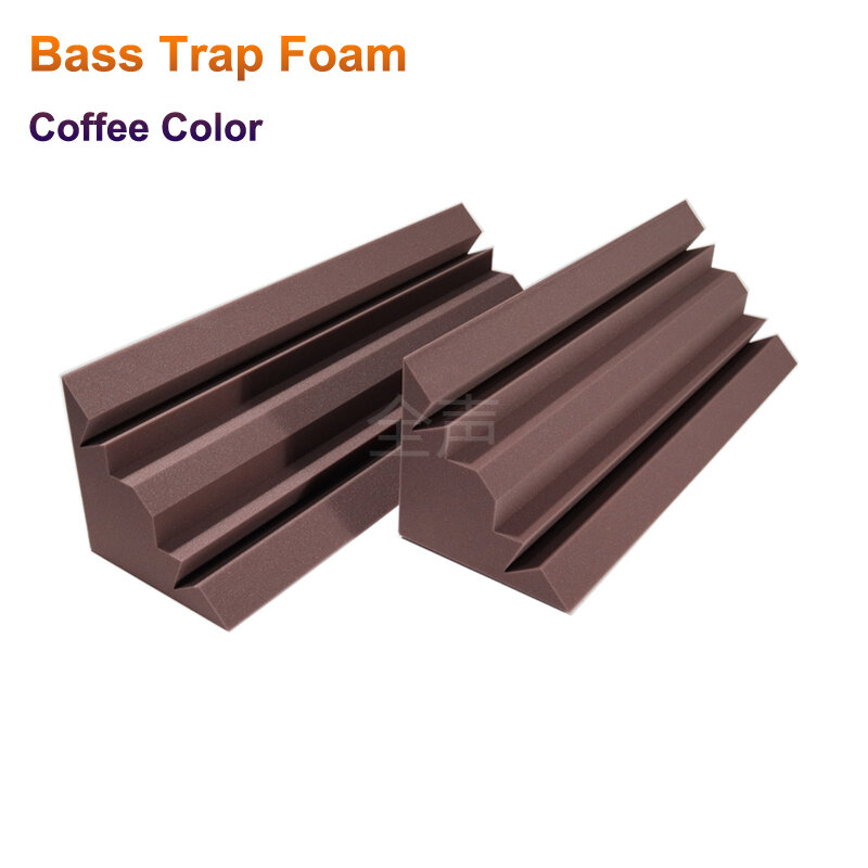 Russia, Spain 2Pcs/Pack 100x30x30cm High Density Coffee Bass Trap Foam For HIFI Room Corner Standing Sound Absorber Panel
