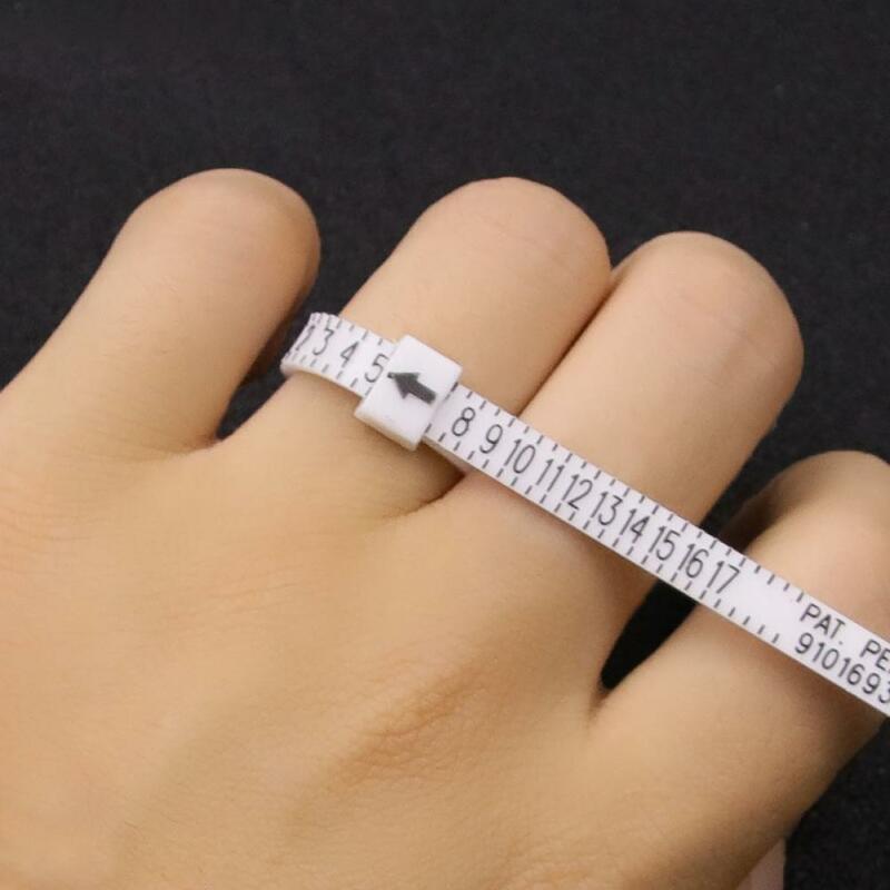 Anel sizer círculo reusável calibre dedo tamanho ferramenta de medição para a loja de jóias