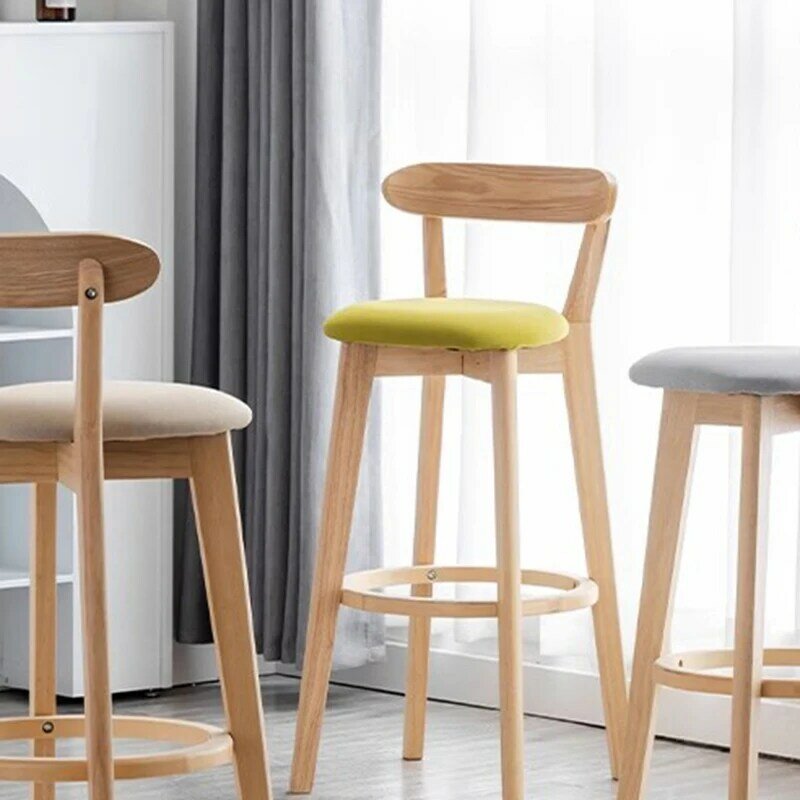Cadeiras altas nórdicas para a decoração home, cadeira moderna do bar, mobília de madeira, cozinha e escritório, europeu