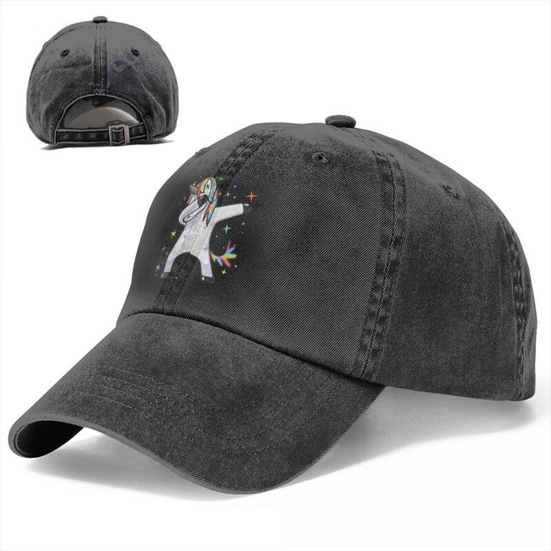 قبعة بيسبول كلاسيكية للرقص على شكل وحيد القرن ، قبعة ممتعة منفوشة ، قبعة Snapback مغسولة بالأسى ، للجري والجولف في الهواء الطلق