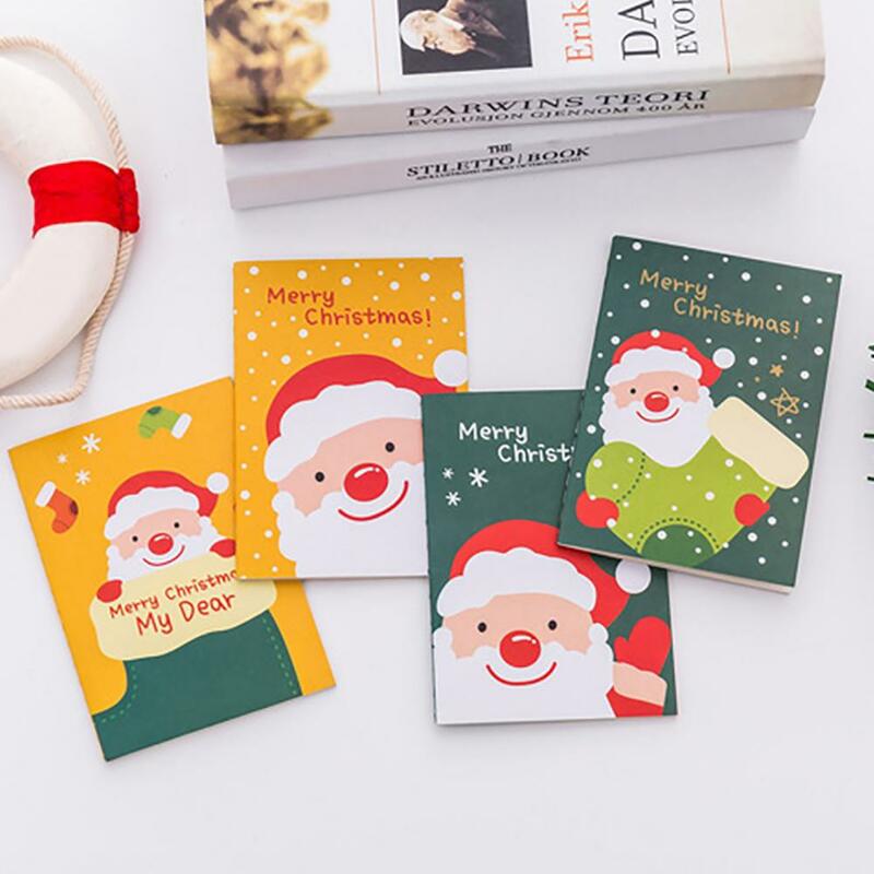 6 szt. Mini świąteczne notesy świąteczne Santa Claus prezent w kształcie bałwanka bożonarodzeniowe notesy bożonarodzeniowe w losowym kolorze