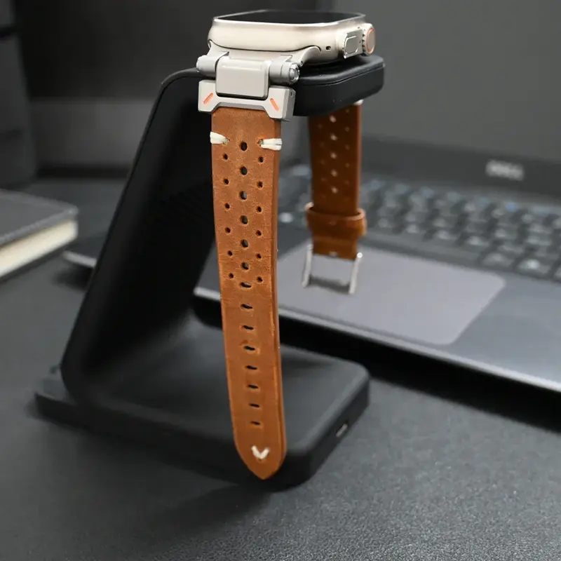 Ремешок из натуральной кожи для Apple Watch Ultra 2 49 мм Series 9 8 7 45 мм, браслет для iWatch 6 5 4 Se 3 44 мм 42 мм ultra