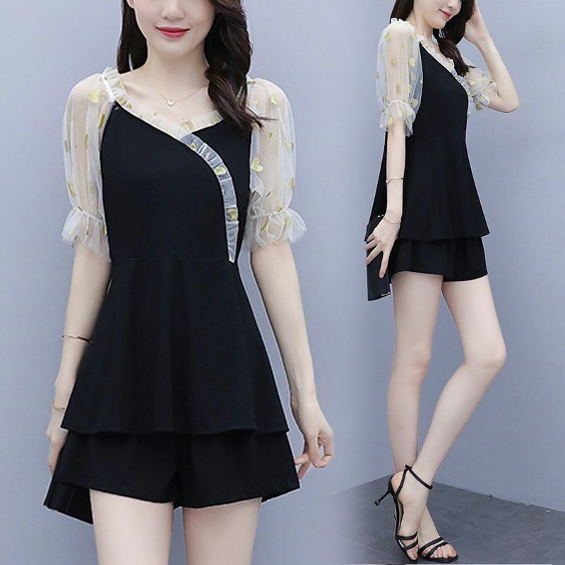 Women's Summer Short Sleeve Clothe Female Comfortable Fashion Loose Set Ladies Two Pieces Suits Home Wear Drawstring Outfits A72