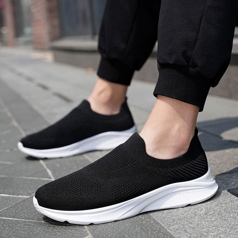 Putian Men's Shoes Fall Student Running Sports Casual Shoes Leather Facing Wear-Resistant Travel Height Increasing White Clunky