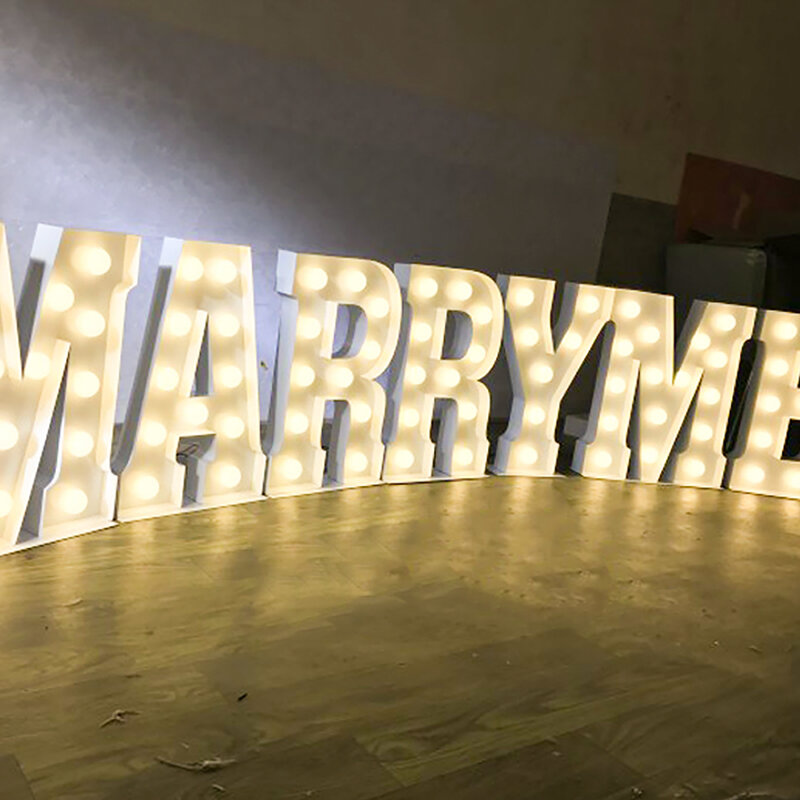 Fabrik benutzer definierte wasserdichte Glühbirne Zeichen große Buchstaben Festzelt Buchstaben Hochzeit Kino Shop Retro-Logo Innen