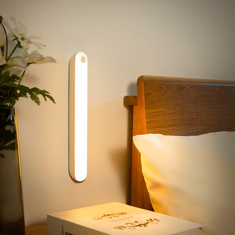 Luz nocturna con Sensor de movimiento, lámpara de noche con Sensor inalámbrico para armario y dormitorio, 26cm