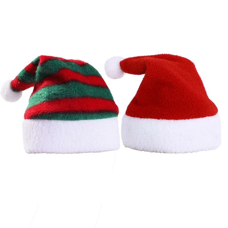 Sombrero de Navidad a rayas para mascotas, sombrero Multicolor para gatos y perros, gorros para mascotas, decoración de fiesta de navidad