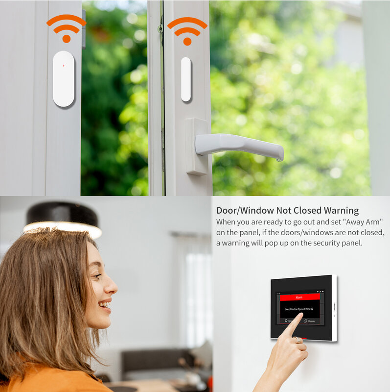 Staniot-sistema de alarma para el hogar, detector de puerta y ventana inalámbrico inteligente, código de apertura/cierre de puerta, 433Mhz, Tuya