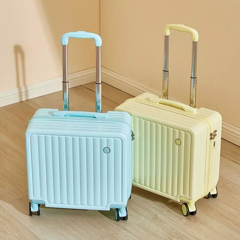 Mini-Gepäck mit Passwort Leder koffer für Frauen, Universal rad, leichte, kleine Boarding-Tasche, Trolley, 8"