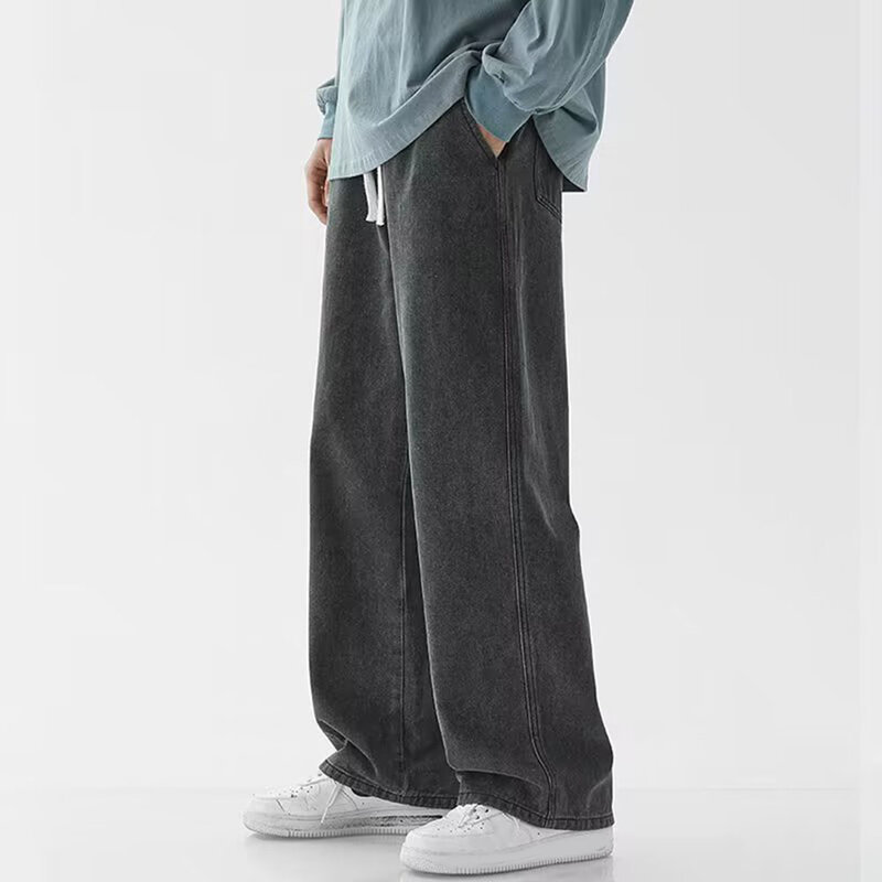 Dla mężczyzn Spodnie męskie Spodnie proste Luźne spodnie Streetwear Modne spodnie męskie Wiosna Szerokie nogawki Niedrogi Brand New
