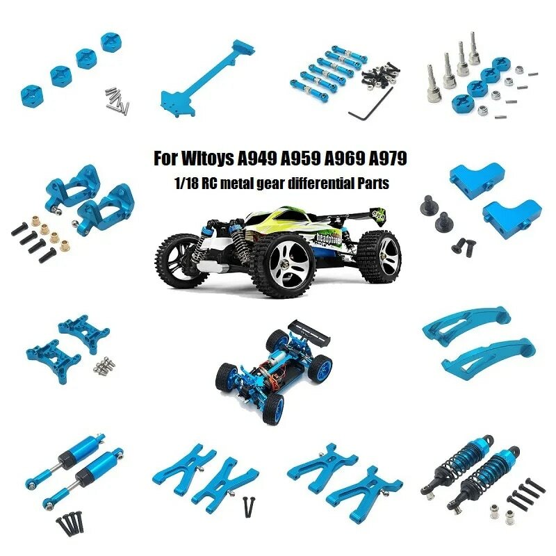 RCGOFOLLOW WLtoys A949 A959 A969 A979 Motor A949-32 1/18 RC Car spare Parts Bottom A949-23/A959-B-27 Upgrade Differential Parts