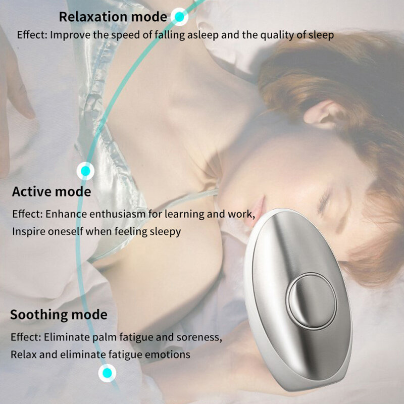 Instrumento de Ayuda para dormir con carga USB, masajeador de microcorriente, alivio de presión, relajación