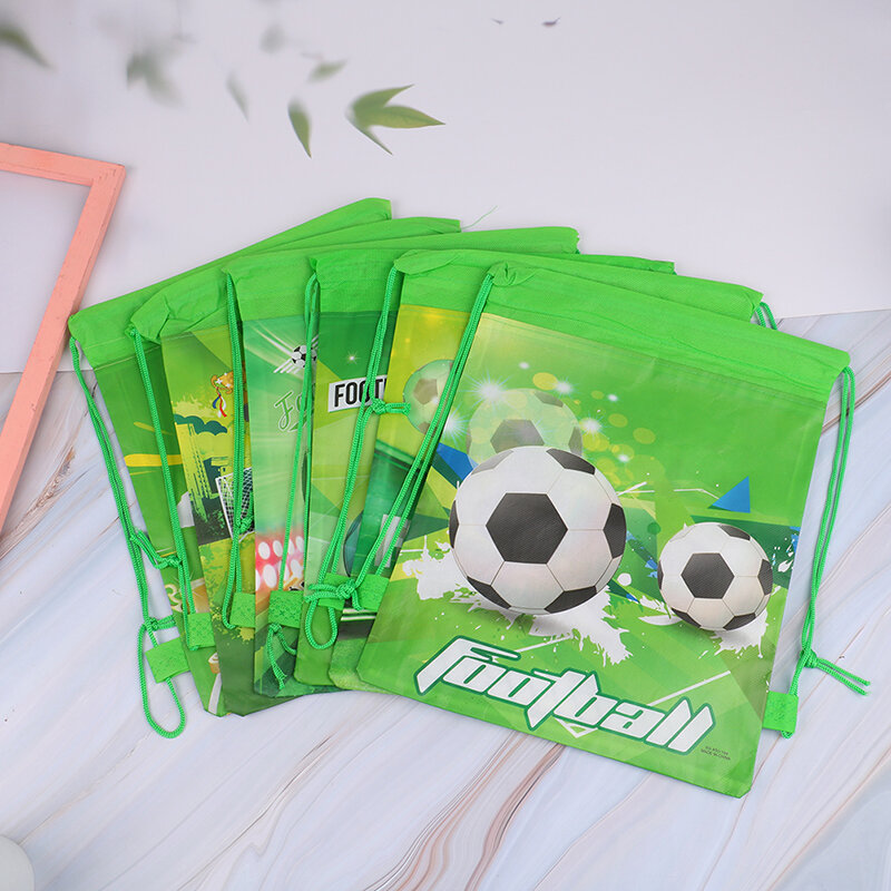 Football Theme Backpack Happy Birthday Party Non-woven Fabrics Soccer Ball Drawstring Beam Mouth Gift Bag Party Supplies 6 Style