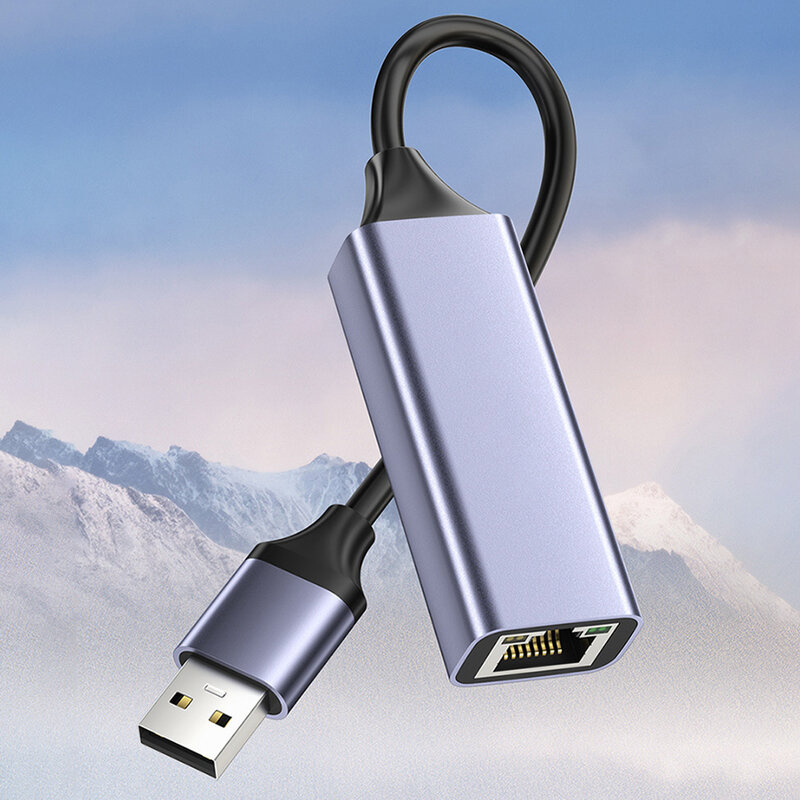 Adaptor Ethernet USB USB3.0, PC Internet USB 1000Mbps jaringan adaptor RJ45 tipe-c Gigabit 2.5G untuk Laptop/kotak Tv