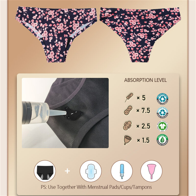 4-warstwowe majtki damskie z obfitym przepływem miesiączkowe majtki szczelna fizjologiczne spodnie oferują bezpłatną wysyłkę