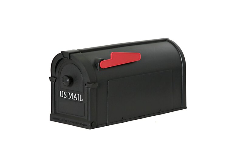 صندوق بريد بلاستيك رباعي البريد ، صندوق بريد أسود