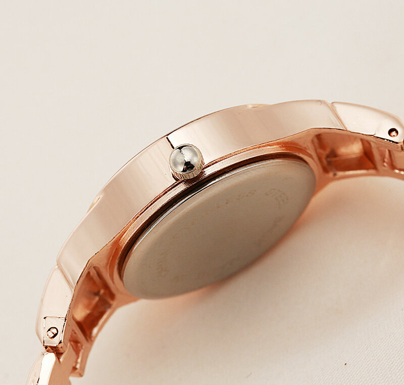 Reloj de pulsera clásico para mujer, cronógrafo informal de cuarzo con correa de acero, ideal para mujer