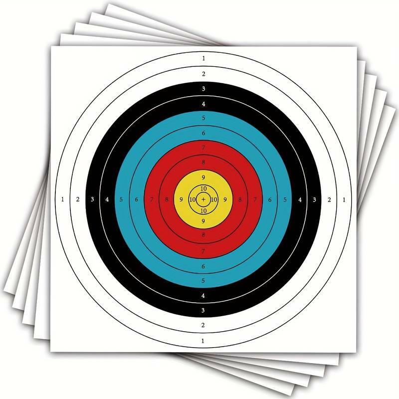 Pasta de objetivo de tiro con arco de anillo completo, 10 piezas, 40cm/16 pulgadas, fácil de aplicar, perfecta para mejorar la precisión de disparo