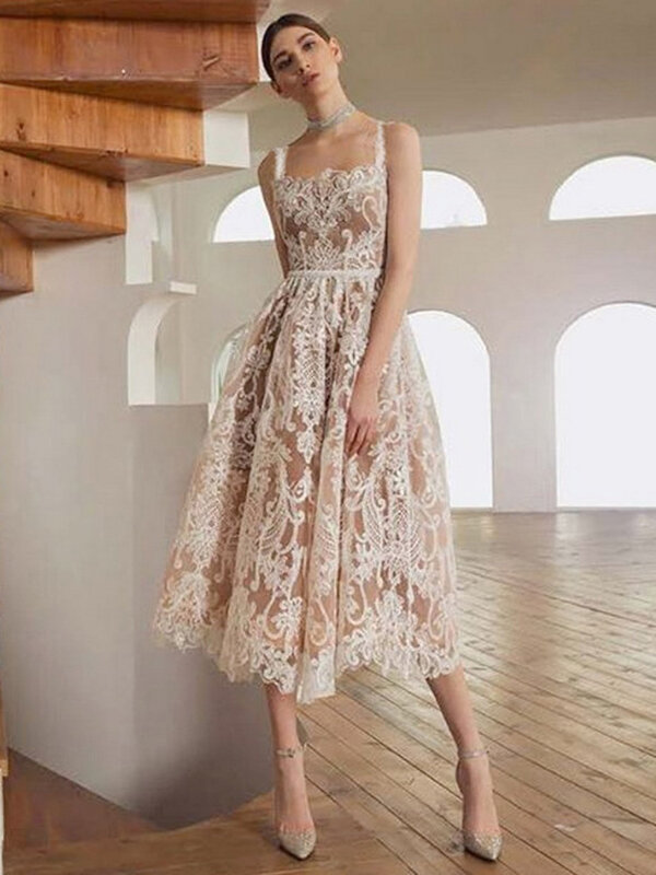 DEAT Elegant Dress Slip Embroidery Sleeveless Backless Mesh Wavy Edge A-line Women's Dresses 2024 Spring New Fashion 13DB596