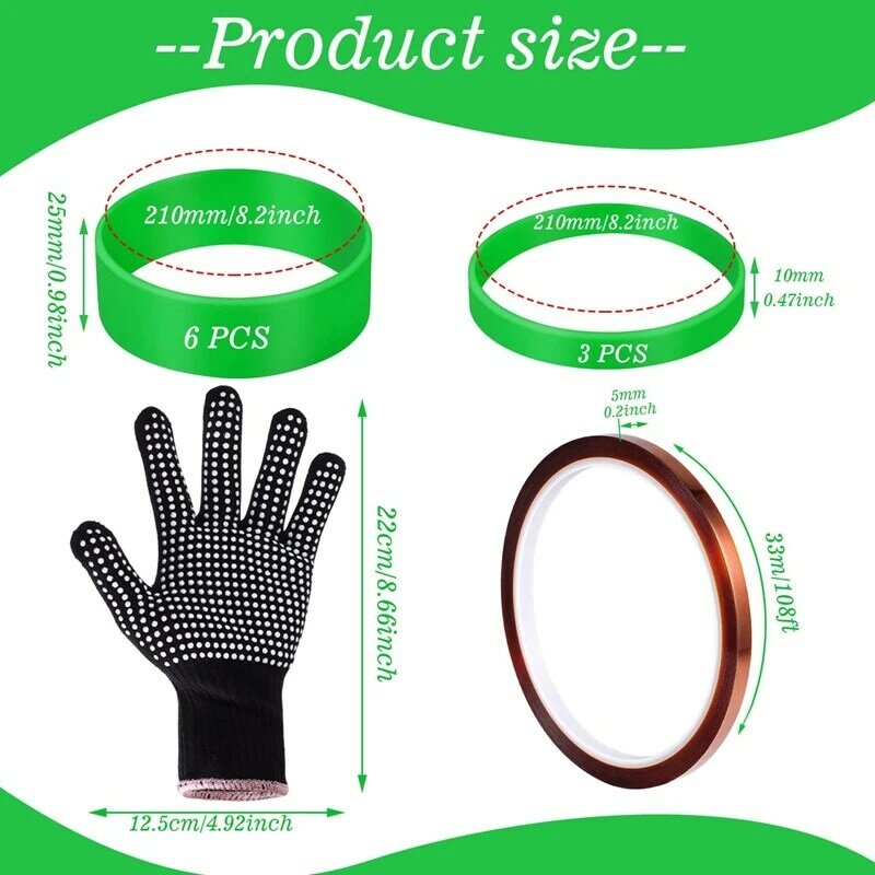 Silicone Bands For Sublimation Tumbler Blanks, 2 Sizes Silicone Sleeve Kit For 20 30 Oz Skinny Straight Cups