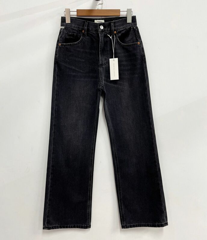 Женские джинсы с высокой талией, неэластичные широкие расклешенные брюки из денима, новинка 2023
