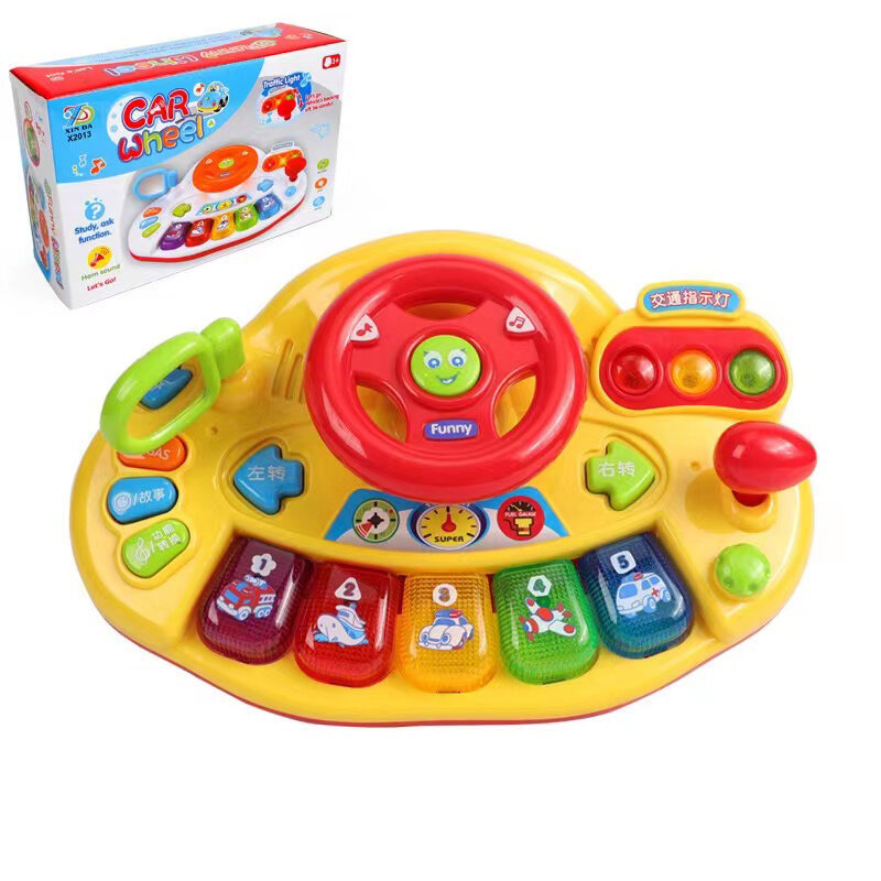 Kleinkind Lenkrad Spielzeug, Baby Interaktives Lernen Spielzeug Fahren Pädagogisches Baby-Musical Spielzeug mit Sound für Vorschul Kinder