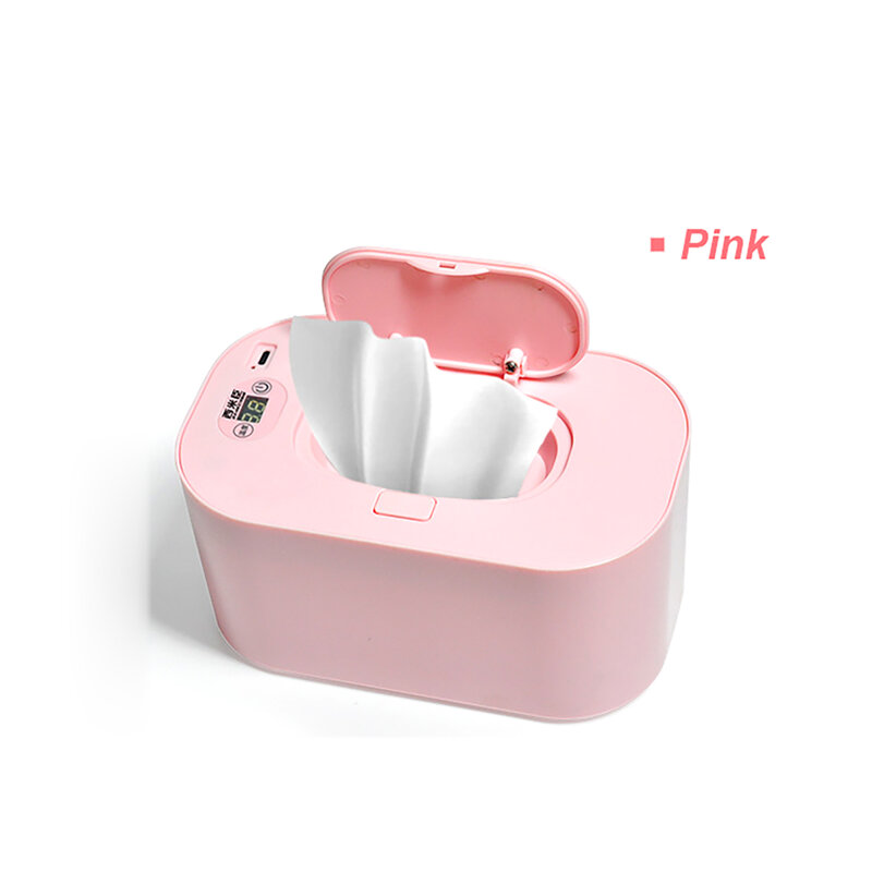 1/2PCS Baby Wipe Warmer with Digital Display Large Capacity Baby Wet Wipes Warmer Dispenser USB Powered Adjustable Temperature