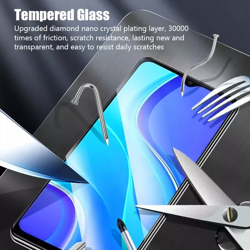 6PCS Tempered Glass For Xiaomi Redmi Note 11 12 Pro Plus 5G 12S 10 Pro 11S 10S 9 8 7 Screen Protector for Redmi 12C 10C 9A 9T 8T