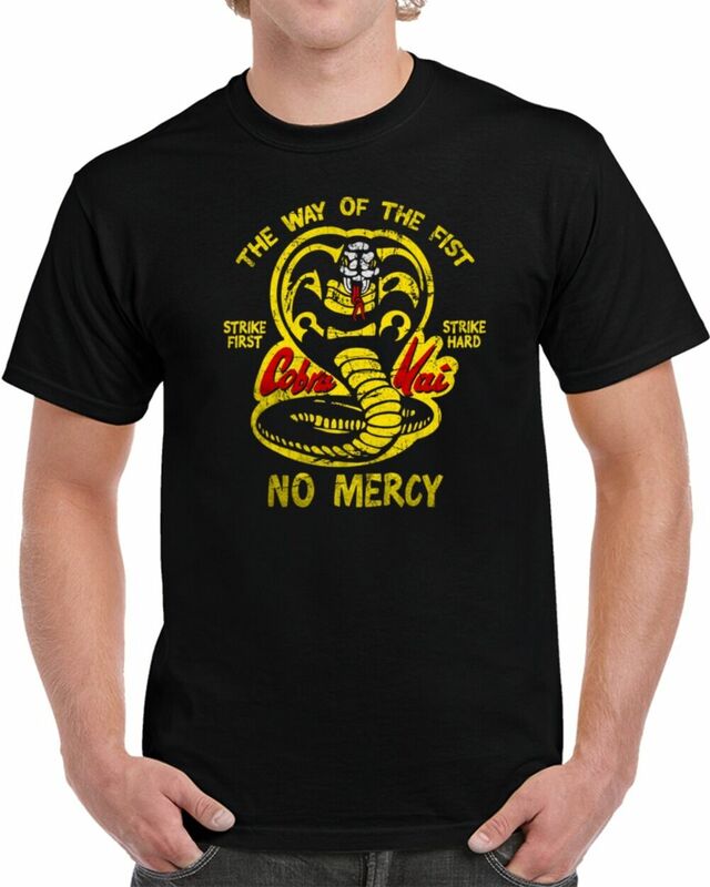 Camiseta de Cobra Kai Strike No Mercy Karate para niños, película inspirada