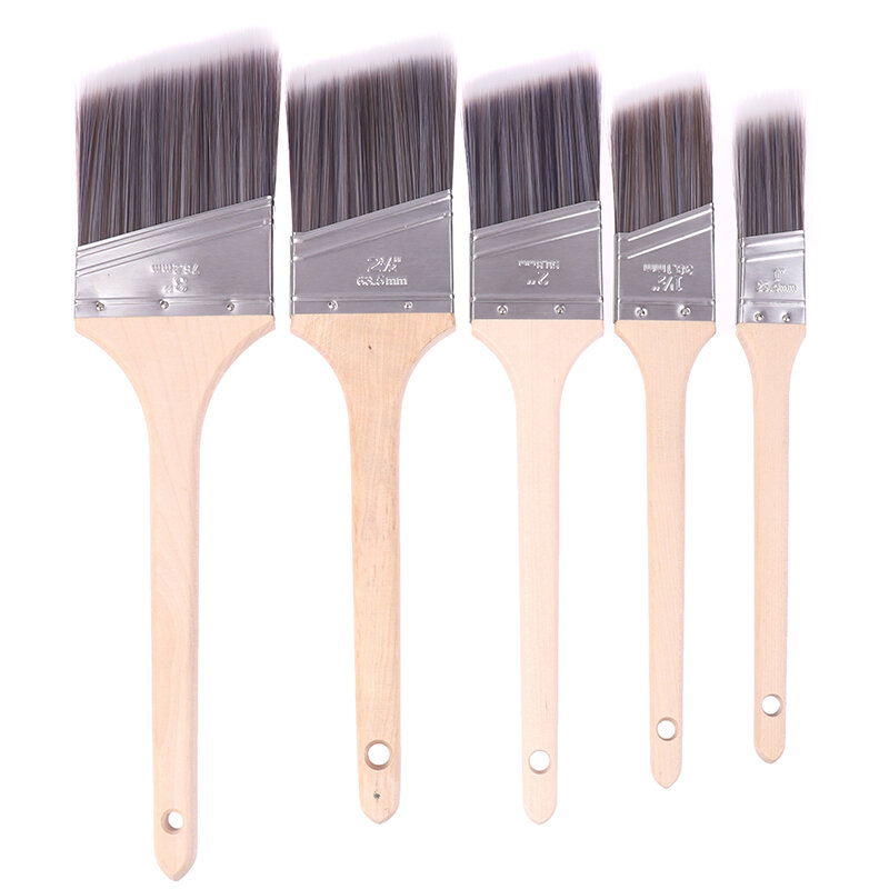 Escovas de cerdas de madeira duráveis, ferramenta de pintura Premium, escova para móveis, casa, parede, 1pc
