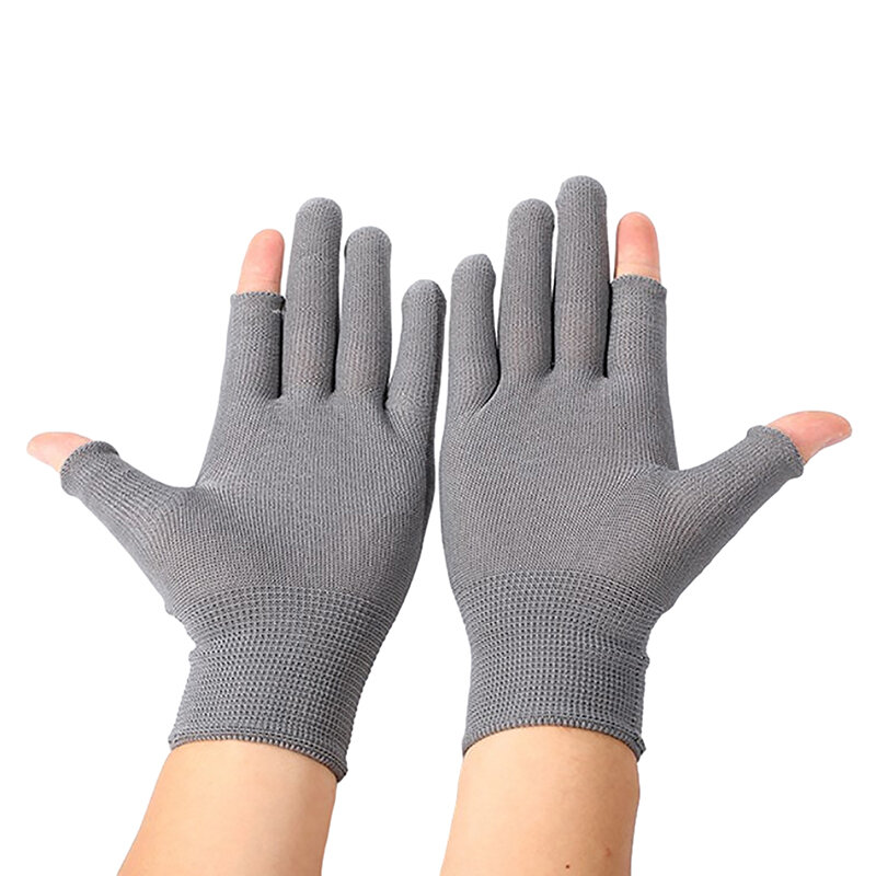 Весенне-летние перчатки, волшебные перчатки с двумя пальцами для сенсорного экрана, Стрейчевые одноразмерные солнцезащитные перчатки для вождения со смартфона