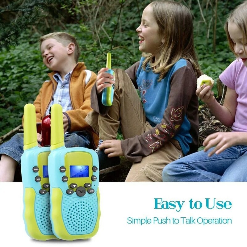 Kids Walkie Talkie 2PCS Celular Handheld Transceiver Highlight Phone Radio Interphone 3KM Mini Toys Talkie Walkie Gifts Boy Girl