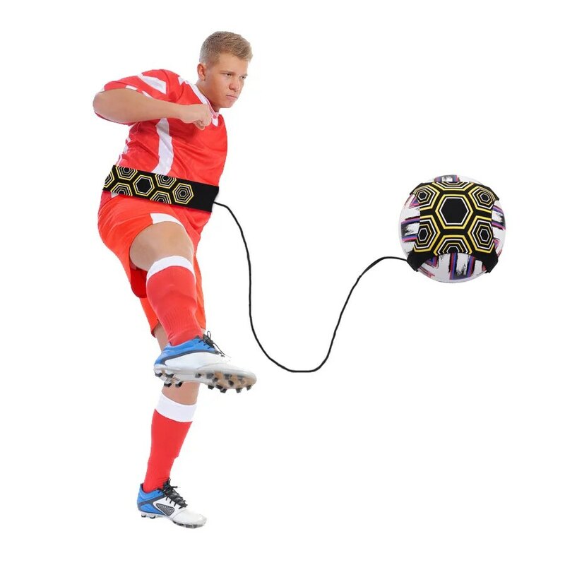 ฟุตบอลลูกฟุตบอล Kick Solo เทรนเนอร์ Juggle กระเป๋าการฝึกอบรมอุปกรณ์เด็กเสริม Circling เข็มขัดเทรนเนอร์