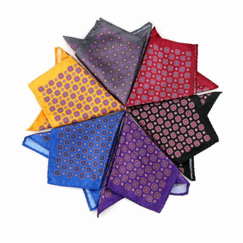 Sale Fashion 22CM*22CM Pocket Square Handkerchief Paisley Floral Soft Style Hanky Mens Suit Chest Towel Accessories
