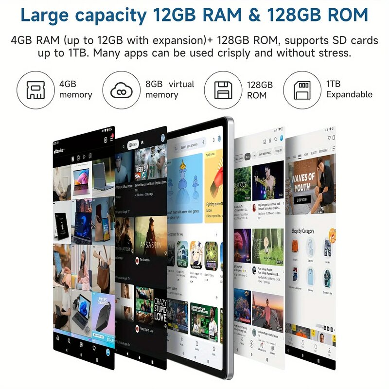 Alldocube iPlay60 планшет, экран 10,95 дюйма, Android 13, 4 Гб + 8 Гб, 128 ГБ