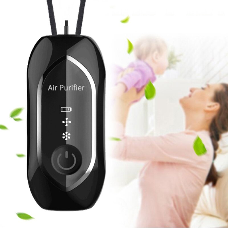 Custom wearable tech filter dust mite soot portable necklace electrostatic small air disinfection sterilizer air purifier air Cl