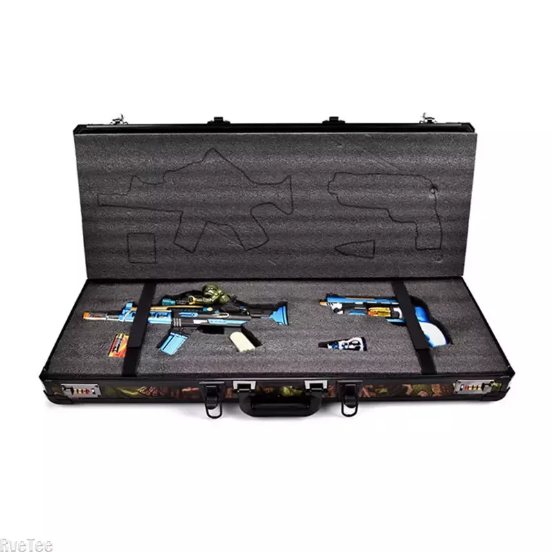 Extra Lange Aluminium Gereedschapskist Koffer Instrument Case Vis Paal Case Veiligheidskast Opbergdoos Met Spons